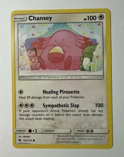 Chansey 152/214 Common Lost Thunder Pokemon Lightly Played - Image 1