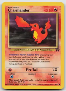 Pokemon Card Charmander Common Team Rocket 50/82 - Image 1