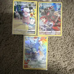 Pokemon TCG 3 Card Lot Foil Ability Flaaffy Arcanine Kingdra Sword & Shield - Image 1