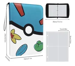TCGAMES 440‑Card Binder 4‑Card Pocket - Treecko, Torchic & Mudkip - Pokemon - Image 1