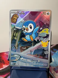 Pokemon Piplup First Partner stamped promo card - Image 1