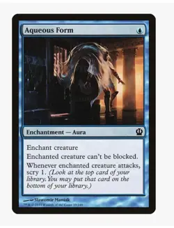 Aqueous Form | THS | EDH Pauper Staple Unblockable | Voltron Infect | MTG | NM - Image 1