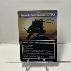 Leonardo, Sewer Samurai (Borderless) Teenage Mutant Ninja Turtles Foil 0215 MTG - Image 1
