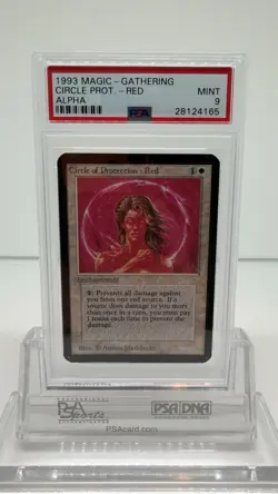 1993 Magic: The Gathering - Limited Edition Alpha CIRCLE OF PROTECTION RED PSA 9 - Image 1
