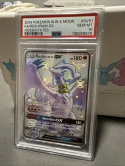 Pokemon 2019 Reshiram GX SV51/SV94 Full Art Hidden Fates GEM MINT PSA 10 - Image 2