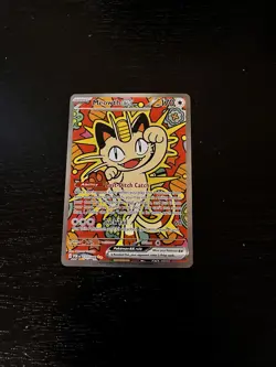 Pokemon Meowth GX Full Art Foil Black Star Promo SM201 Card SM Black Star Promo - Image 3