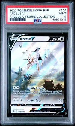 2022 POKEMON SWSH BLACK STAR PROMO ARCEUS V FIGURE COLLECTION ARCEUS V PSA 9 - Image 1