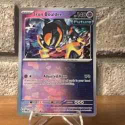 Pokemon TCG Iron Boulder Master Ball Pattern Rare Holo 046/131 SV6 140 HP - Image 1