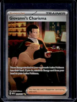 2023 Pokemon SV 151 Giovanni's Charisma Special Illustration Rare #204/165 - Image 1