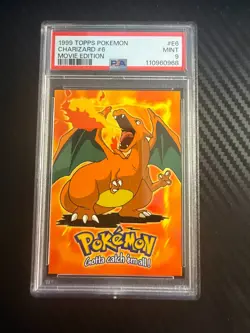 1999 Topps Pokemon #E6 Charizard movie edition PSA 9 - Image 1