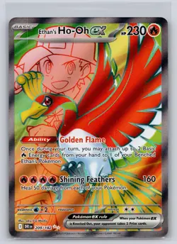 Ethan's Ho-Oh ex 209/182 Ultra Rare Destined Rivals Pokemon Near Mint - Image 1