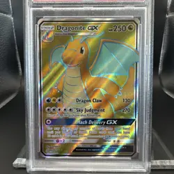 2019 Pokemon Sun & Moon Unified Minds Dragonite GX #229 EN Graded PSA 9 - Image 3