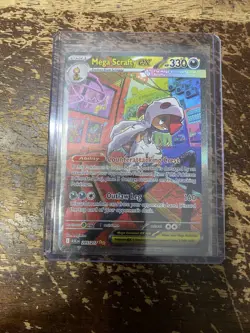 Pokemon Mega Scrafty ex 285/217 Ascended Heroes Special Illustration Rare NM HTF - Image 1
