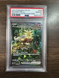 Gouging Fire Ex 2024 Pokemon Temporal Forces SIR #204 PSA 10 - Image 1
