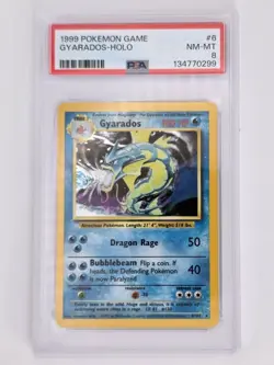 PSA 8 NM-Mint Gyarados #6 Pokemon Base Set Unlimited Holo WOTC - Image 1
