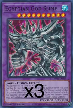 3X Yugioh Egyptian God Slime RA01-EN029 Secret Rare 1st Edition NM - Image 1