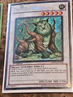 2 X Yugioh Naturia Beast HA02-EN026 1st Edition Secret Rare NM - Image 3