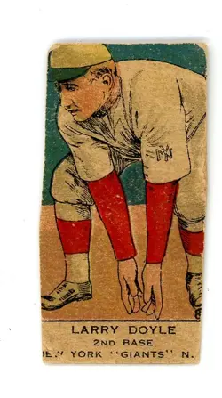 1919-21 W514 LARRY DOYLE New York Giants #81 Strip Card *Trimmed* - Image 1