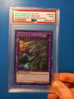 Yu-Gi-Oh Blue-Eyes Ultimate Dragon 1st Edition Ghost Rare Card GFP2-EN181 Psa9 - Image 1