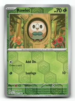 Rowlet 003/064 - Shrouded Fable Reverse Holo - Pokemon Card NM/M - Image 1