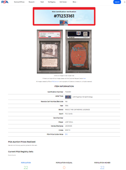 1994 MtG Magic The Gathering Legends Lost Soul Vintage PSA 9 *Only 22 Higher* - Image 3