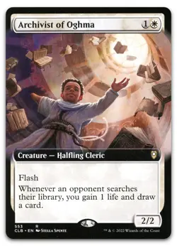 Archivist of Oghma (Extended Art) #553 (NM) Baldur's Gate CLB Magic MTG - Image 1
