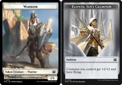 1 x Warrior // Emblem - Elspeth, Sun's Champion Double-sided Token - Commander: - Image 1