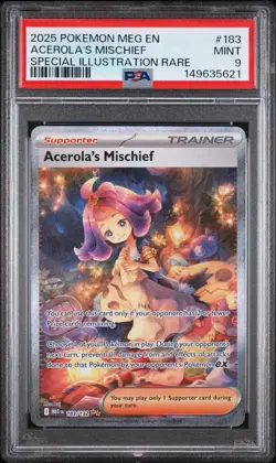2025 Pokemon Meg En-Mega Evolution #183 Acerola'S Mischief SIR PSA 9 - Image 1