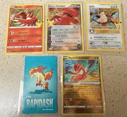Pokemon TCG 5 Card Lot Ho-Oh Groudon Cleffa Radiant Eternatus Rapidash Basic Ho… - Image 1
