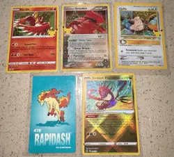 Pokemon TCG 5 Card Lot Ho-Oh Groudon Cleffa Radiant Eternatus Rapidash Basic Ho… - Image 2