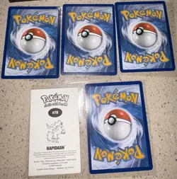 Pokemon TCG 5 Card Lot Ho-Oh Groudon Cleffa Radiant Eternatus Rapidash Basic Ho… - Image 3