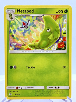 Pokemon TCG - Metapod 2/68 - Hidden Fates - Regular Uncommon - NEAR MINT - Image 1