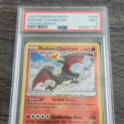 Pokemon Radiant Charizard 020/159 Crown Zenith Radiant Rare Holo PSA 9 - Image 1