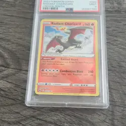 Pokemon Radiant Charizard 020/159 Crown Zenith Radiant Rare Holo PSA 9 - Image 2