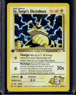 2000 Pokemon Gym Heroes 1st Edition Lt. Surge's Electabuzz #6/132 - Image 1