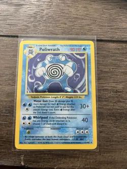 Poliwrath Pokemon TCG Base Set Holo Rare - LP - Image 1