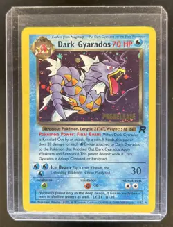 2000 Pokemon Team Rocket Dark Gyarados Holo #8/82 - Image 1