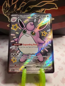 Pokemon Scarlet & Violet Paldean Fates Wigglytuff EX Shiny Ultra Rare 222/091 - Image 1