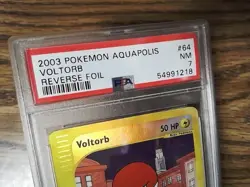 Aquapolis Voltorb 64/147 Reverse Foil Graded Pokemon Card - PSA 7 - Image 2