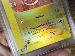 Aquapolis Voltorb 64/147 Reverse Foil Graded Pokemon Card - PSA 7 - Image 5