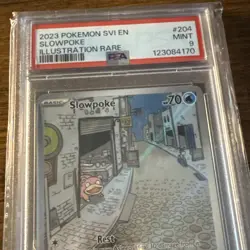 2023 POKEMON SVI EN-SCARLET & VIOLET ILLUSTRATION RARE #204 SLOWPOKE PSA 9 - Image 2
