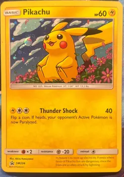 Pokemon Pikachu Promo Sun & Moon Promo SM206 2019 English NM - Image 3