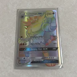 Pokemon Incineroar GX Secret Rare Holo 147/145 SM Guardians Rising 250 HP - Image 1