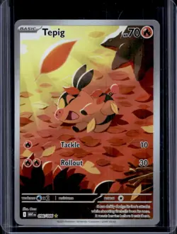 2025 Pokemon White Flare Tepig Illustration Rare #096/086 - Image 1
