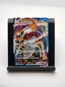Pokemon TCG Kingler VMAX Brilliant Stars Ultra Rare Holo Full Art 029/172 - Image 1