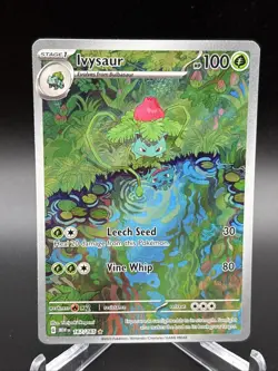 Pokemon Ivysaur 167/165 Sv: Scarlet & Violet 151 Illustration Rare Holo 100 HP - Image 1
