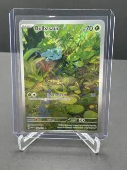 Pokemon TCG Bulbasaur Scarlet & Violet 151 Illustration Rare 166/165 NM/MT - Image 1