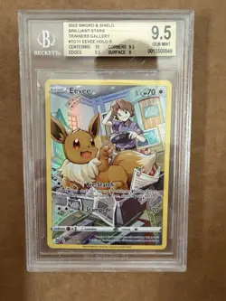 2022 Pokemon Brilliant Stars Eevee TG11 Holo BGS 9.5 - Image 1