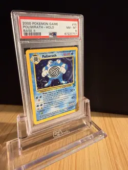 Pokemon Poliwrath Holo PSA 8 NM-MT Base Set 2 #15 WOTC 2000 Vintage SWIRL - Image 1