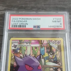 Pokemon Gengar Lost Origin Full Art Ultra Rare Holo TG06 PSA 8 - Image 3
